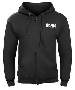 bluza AC/DC - BACK IN BLACK rozpinana, z kapturem