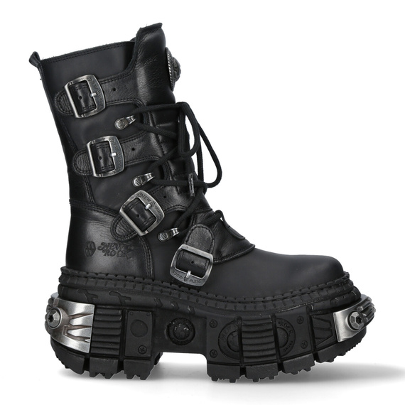 buty NEW ROCK ITALI NEGRO NOMADA NEGRO, TANK CASCO NEGRO POWER ACERO [M-WALL373-S3]