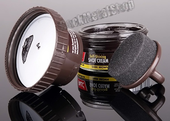 samopołyskowy krem z aplikatorem PALC kolor ciemny brąz 