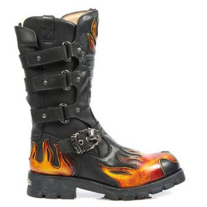 buty NEW ROCK ITALI NEGRO Y PULIK FUEGO, MOTORCYCLE NEGRO [M.7603-C1]