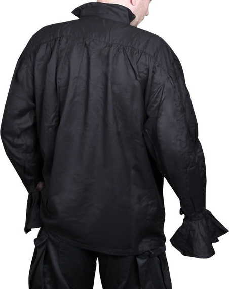 koszula GOTYCKA czarna, z żabotem