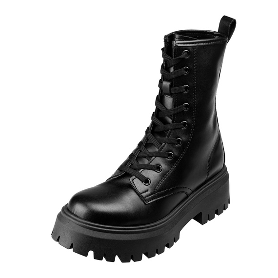 botki damskie ALTERCORE czarne 9-dziurkowe (NEVIN VEGAN BLACK)