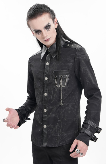 koszula męska DEVIL FASHION - BLACK GOTHIC PUNK 