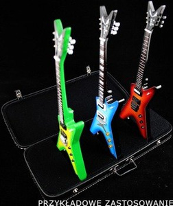 miniatura WALIZKA - STOJAK NA 3 GITARY (CZARNY)