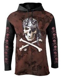 bluza PIRATE SKULL barwiona