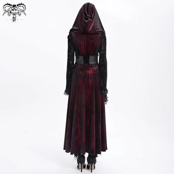 płaszcz damski DEVIL FASHION - RED GOTHIC 