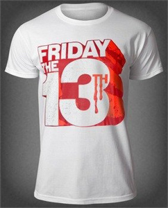 koszulka FRIDAY THE 13TH - BLOCK LOGO biała