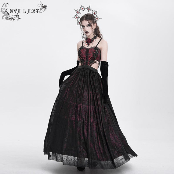 suknia DEVIL FASHION - RED AND BLACK GOTHIC SEXY