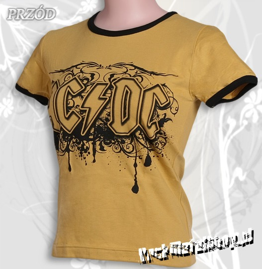 bluzka damska AC/DC - LOGO brudnożółta