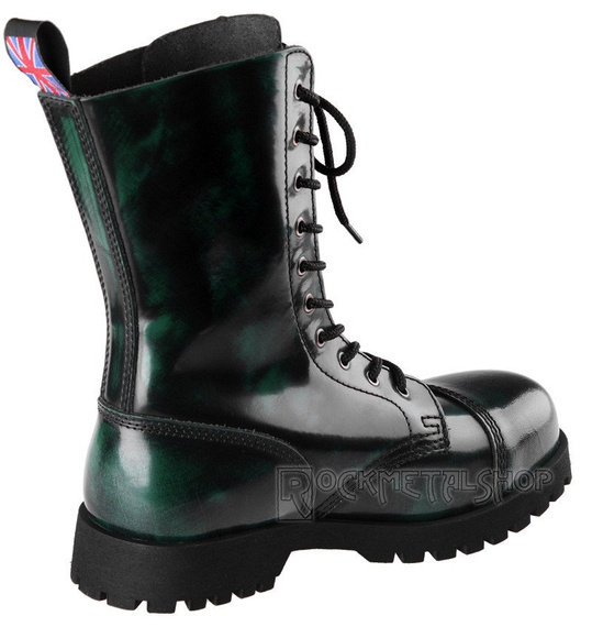 glany NEVERMIND - ZIELONE PRZECIERANE (10 dziurek) polerowane 