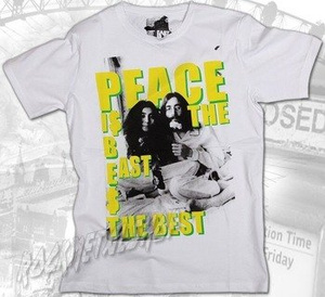 koszulka LENNON & ONO - PEACE biała