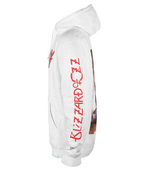 bluza OZZY OSBOURNE - BLIZZARD OF OZZ, kangurka z kapturem biała