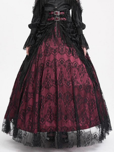 spódnica DEVIL FASHION - BLACK AND RED GOTHIC GORGEOUS