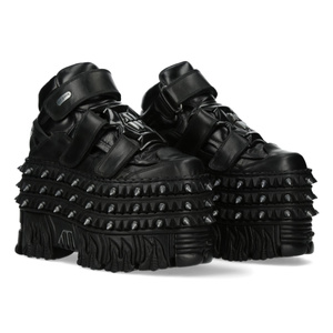 buty NEW ROCK CRUST NEGRO NEGRO, FIRE CASCO NEGRO + 3 ENTRESUELAS PICOS NEGRO + PINCHOS 17308 [M-WALL285-C4]