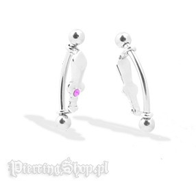 KOLCZYK DO BRWI SWORD oczko różówe [EBH-53N]