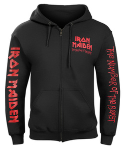 bluza IRON MAIDEN - THE NUMBER OF THE BEAST rozpinana z kapturem