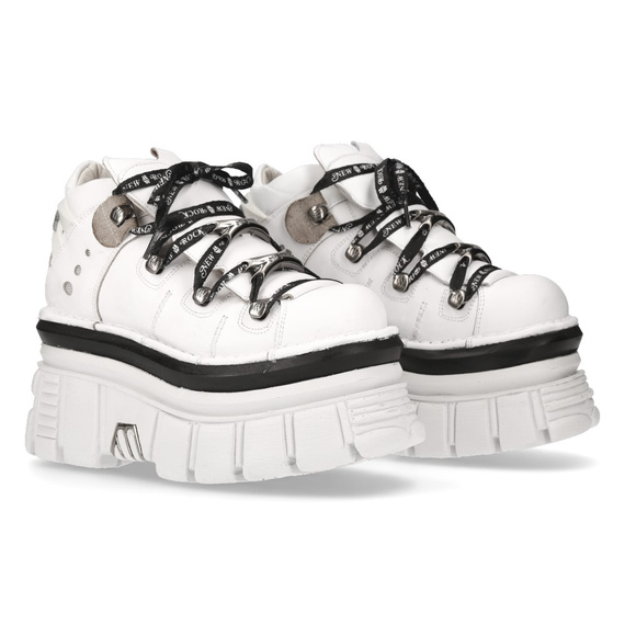 buty NEW ROCK NAPA BLANCA, TOWER BLANCO E14 BLANCO LATERAL + E-17 NEGRO [M-106NLACE-C2]