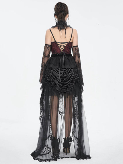 top DEVIL FASHION - BLACK AND RED SEXY GOTHIC 