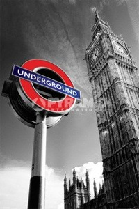plakat BIG BEN & UNDERGROUND SIGN