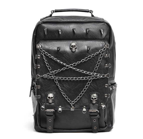 plecak DEVIL FASHION - BLACK GOTHIC PUNK SKULL