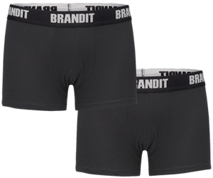 bokserki BRANDIT LOGO - 2 pary BLACK + BLACK