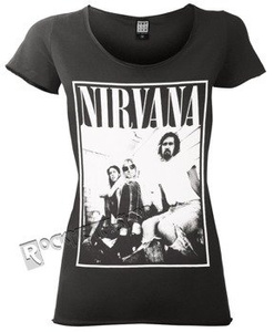 bluzka damska NIRVANA - GROUP SHOT ciemnoszara