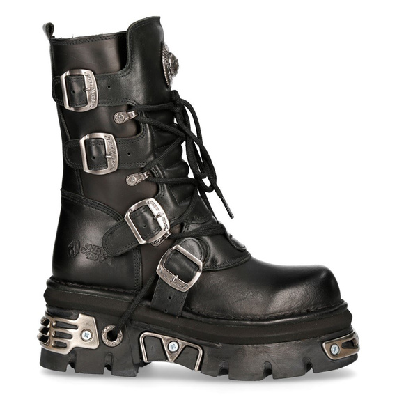 buty NEW ROCK ITALI Y NOMADA NEGRO, REACTOR NEGRO E*17 TOBERAS OR Y [M.373-S4]