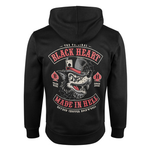 bluza BLACK HEART - LONE WOLF, rozpinana z kapturem