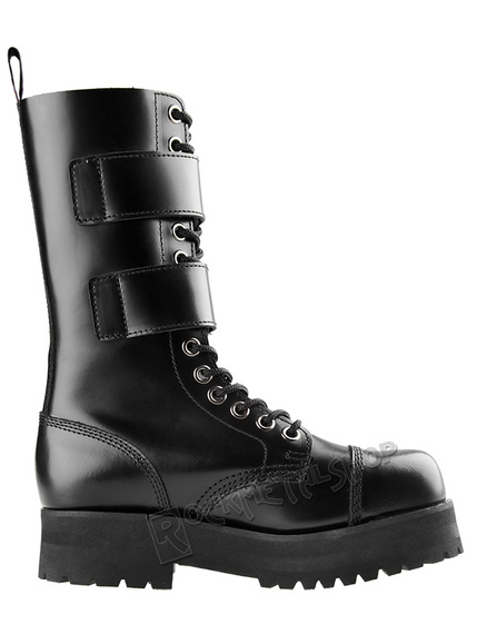 glany NEVERMIND - CZARNE (14 dziurek + 2 klamry) polerowane