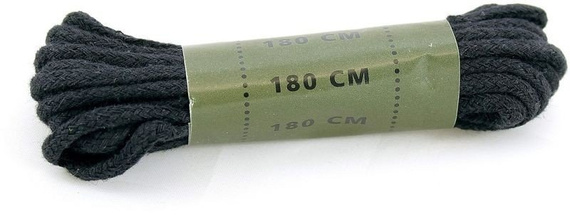 sznurowadła CZARNE dł.180 cm para