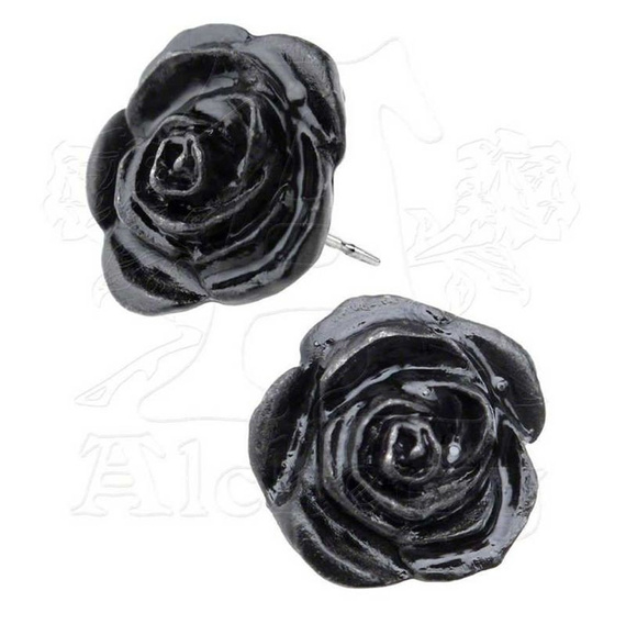 kolczyki BLACK ROSE (para)