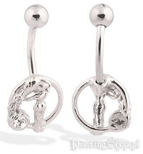 kolczyk do pępka ZNAKI ZODIAKU - WODNIK [BST785]