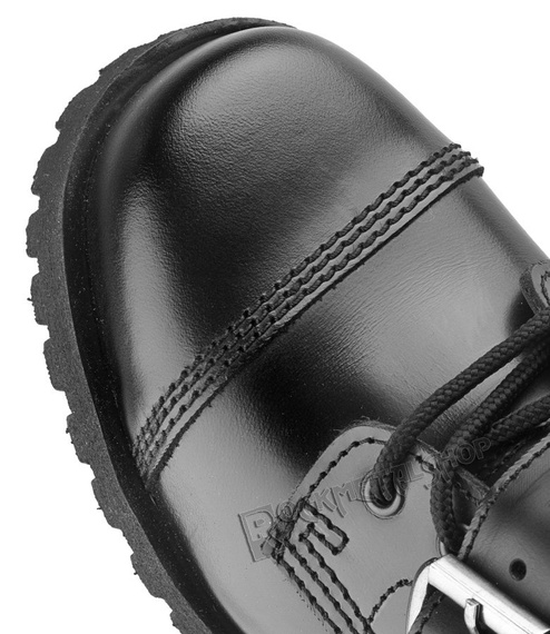 glany NEVERMIND - CZARNE (14 dziurek + 5 klamer) polerowane