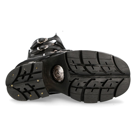 buty damskie NEW ROCK ITALI Y NOMADA NEGRO, PLANING NEGRO M8 ACERO OR Y CAN [M-373-S33]