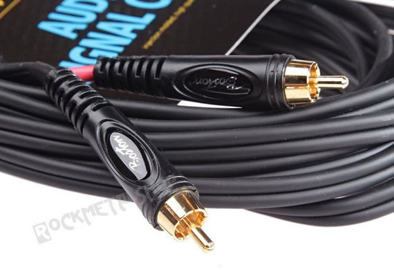 przewód audio BOSTON: 2 x RCA (cinch) -  DUŻY JACK STEREO (6.3mm) / 9m