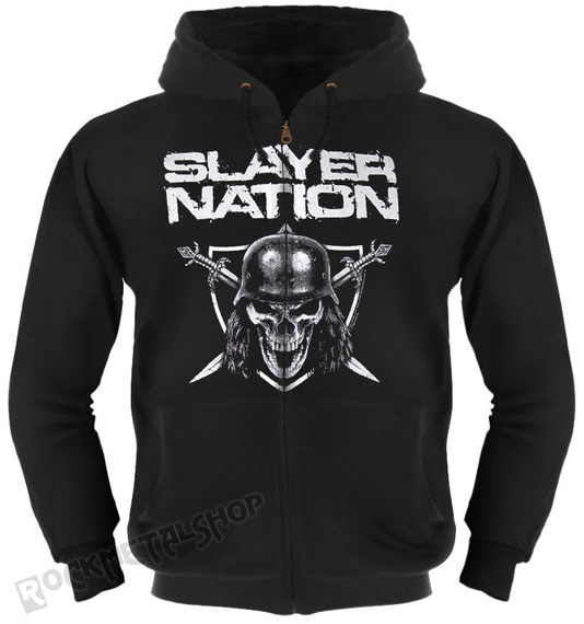 bluza SLAYER - SLAYER NATION czarna, z kapturem