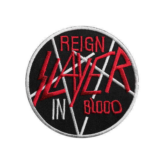 naszywka termiczna SLAYER - REIGN IN BLOOD WHITE