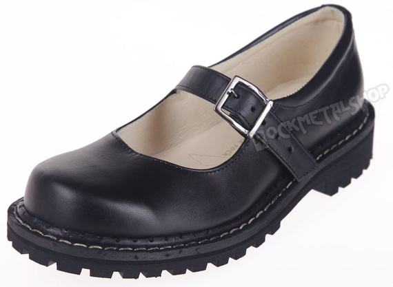 glany damskie STEADY'S - "BALERINKI" czarne (STE/ROCK), USZKODZONE