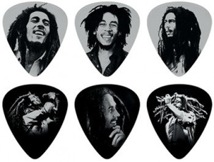 zestaw kostek do gitary BOB MARLEY - SILVER (BOB-PT03M)