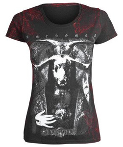 bluzka damska AMENOMEN - BAPHOMET (OMEN027DA ALLPRINT RED)