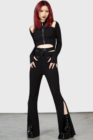 spodnie dzwony KILLSTAR - VORTATRIX