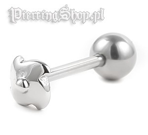 KOLCZYK DO JęZYKA SAW TONGUE RING grubość 1,6mm średnica kulki 6mm (BLSC6)