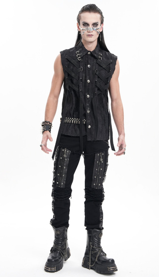 spodnie męskie DEVIL FASHION - BLACK GOTHIC PUNK