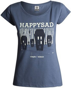bluzka damska HAPPYSAD - CIEPŁO / ZIMNO gray