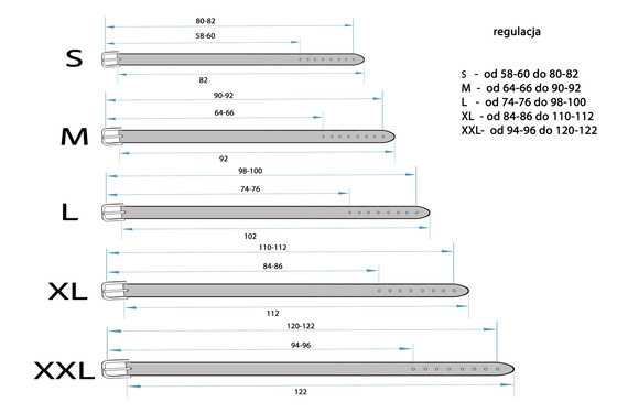 pasek 2-rzedowy z ćwiekami SPIKE 1,5cm
