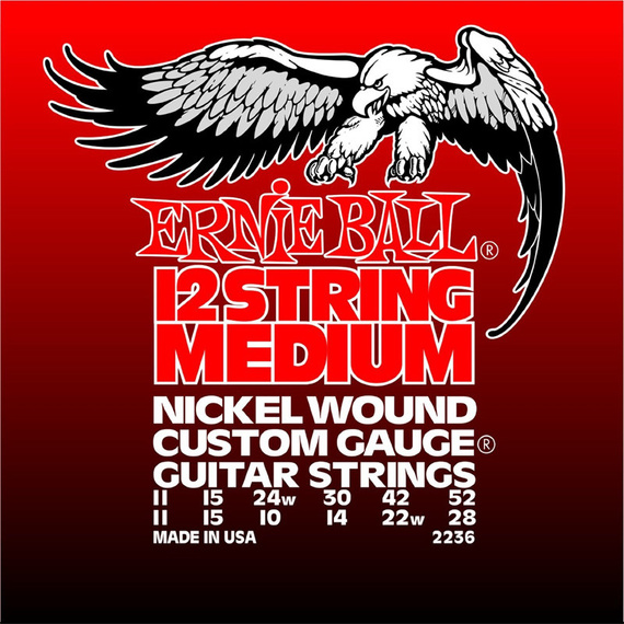 struny do gitary elektrycznej 12str. ERNIE BALL Nickel Wound EB2236 /011-052/