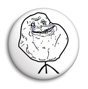 przypinka FOREVER ALONE Ø25mm