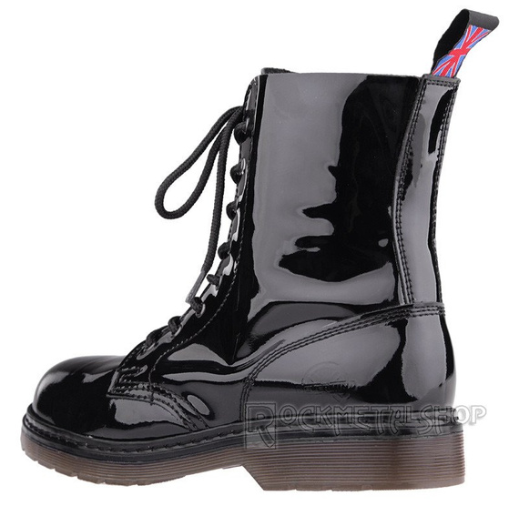 glany NEVERMIND - CZARNE (8 dziurek) lakierowane