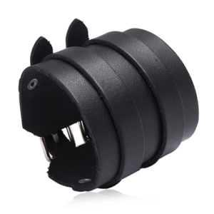 pieszczocha GŁADKA - DWA PASKI, czarna