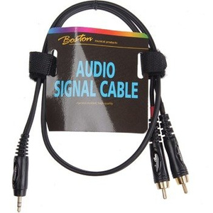 przewód audio BOSTON: 2 x RCA (cinch) - mały jack (3.5mm) stereo / 75cm